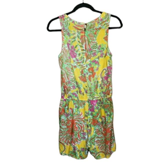 Lilly Pulitzer Challis Happy Place Yellow Romper Sz Small - Picture 4 of 5